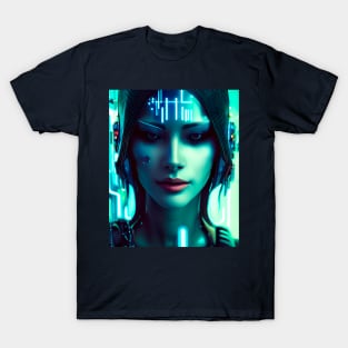 Cyberpunk Hotties (23) - Beautiful Sci fi Women T-Shirt